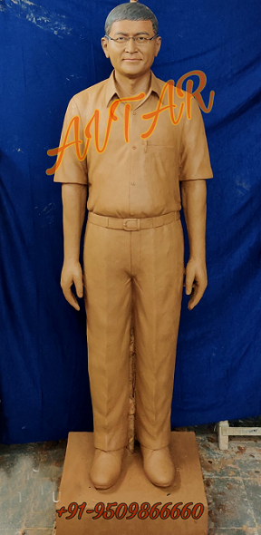 Human Standing Clay Statue